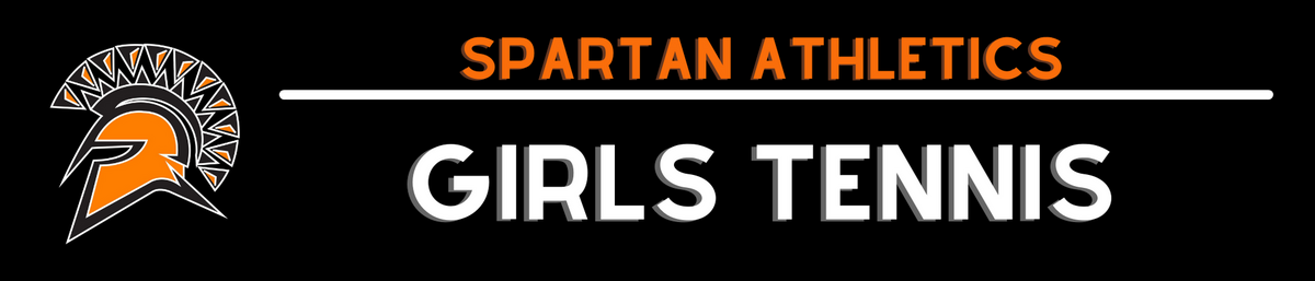 Spartan Athletics Girls Tennis banner with Spartan logo