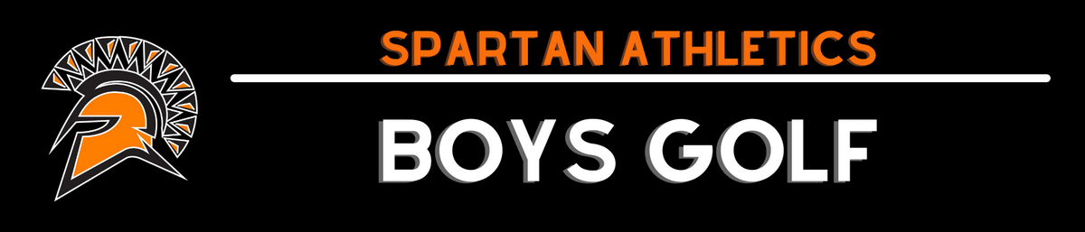 Spartan Athletics Boys Golf banner with Spartan logo