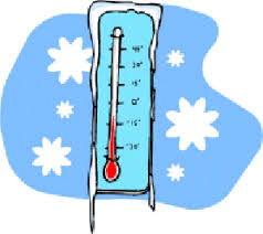 image of a thermometer in cold weather