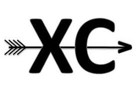 arrow with an x and c