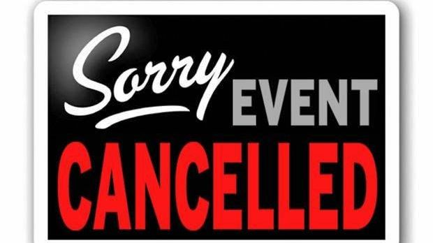 Event cancelled theater sign 