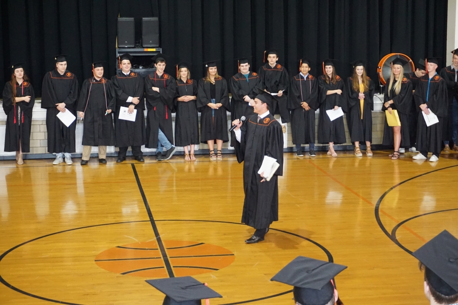 graduates in a circle