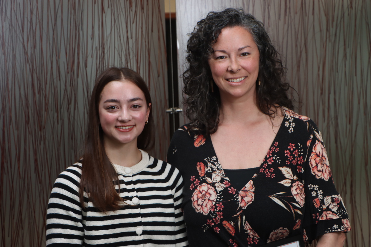 Ella Biscardi and Mrs. Lamb