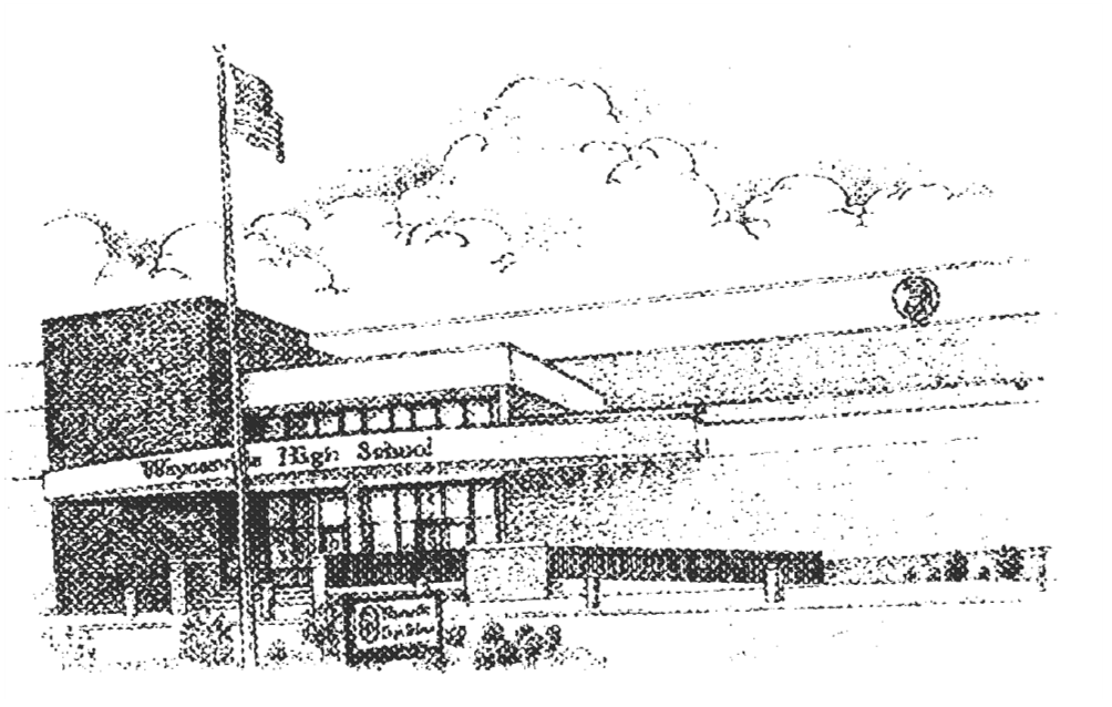 black and white sketch of a building